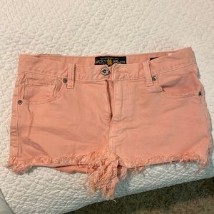 Lucky brand peach/pink jean shorts